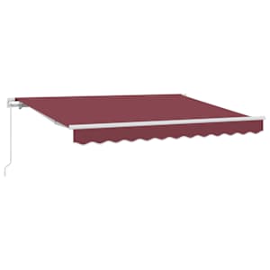 vidaXL Kokkuvolditav varikatus Veinipunane 300 x 200 cm kangas
