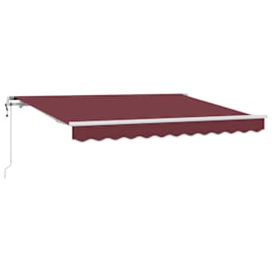 vidaXL Kokkuvolditav varikatus Veinipunane 300 x 200 cm kangas