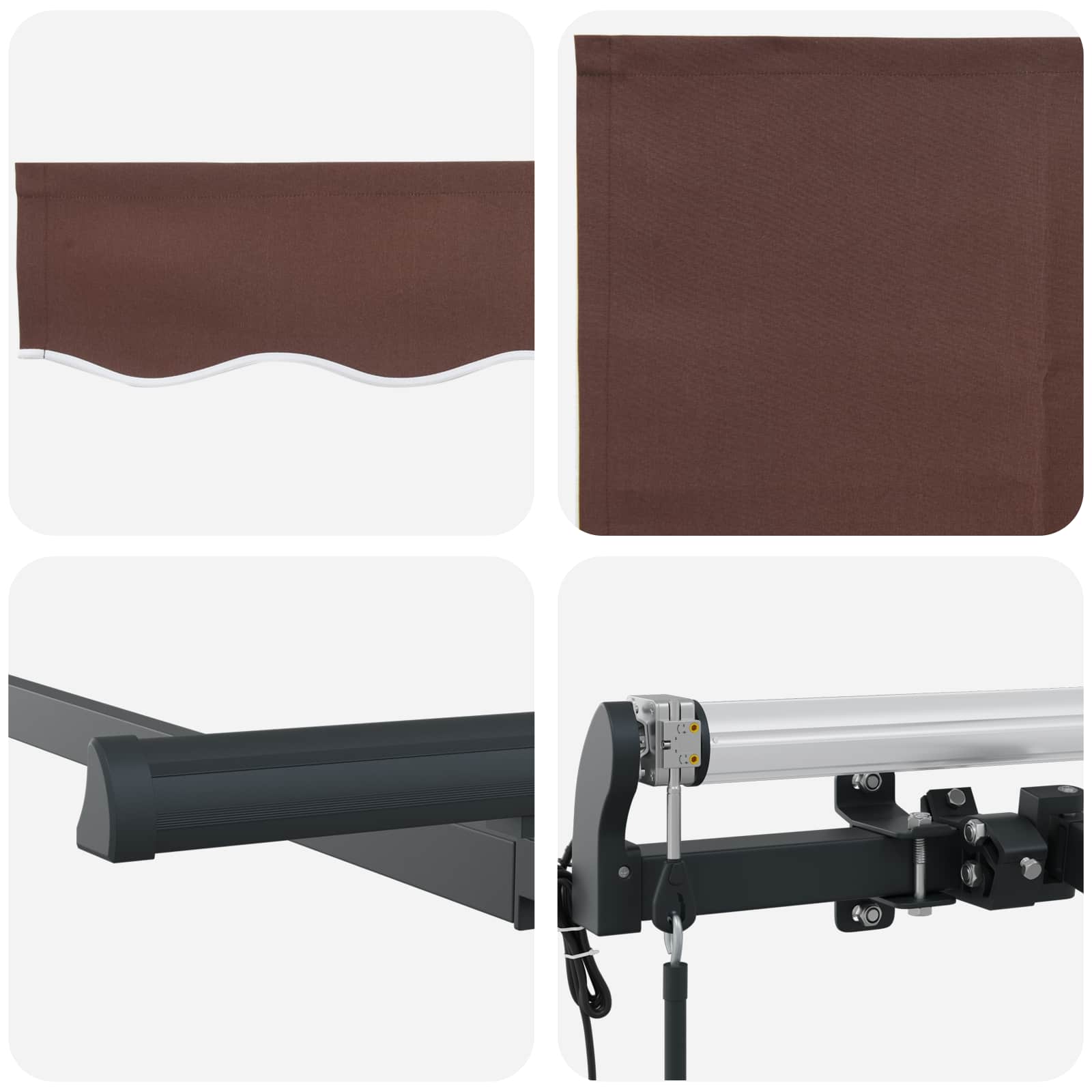 Inklapbaar Zonnescherm Bruin 300 x 200 cm Stof image 8