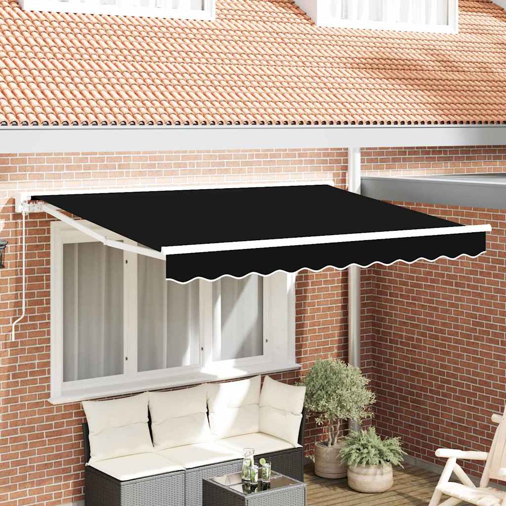 Inklapbaar Zonnescherm Zwart 300×200 cm Polyester en Aluminium