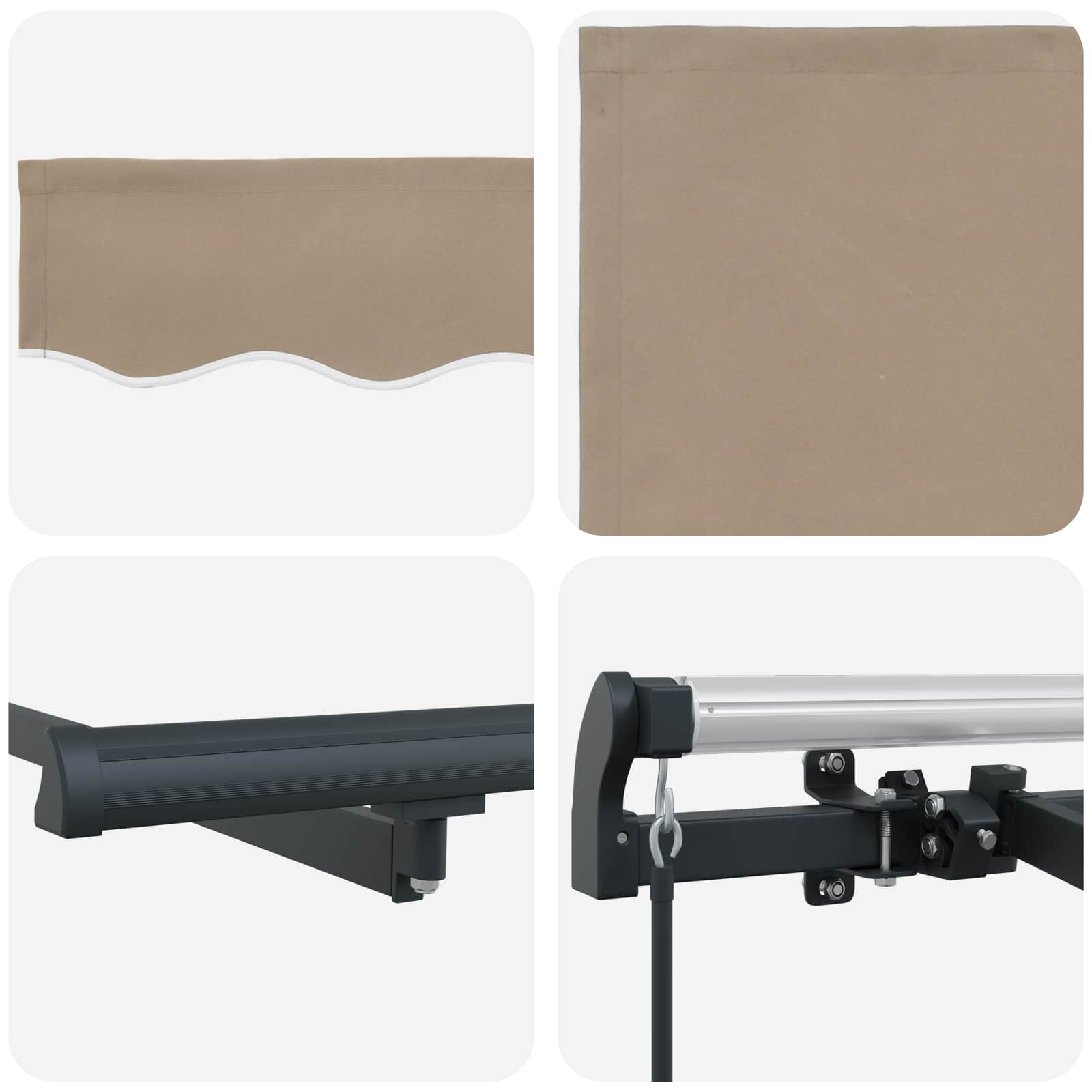 Inklapbaar Zonnescherm Beige 300 x 200 cm Stof image 7