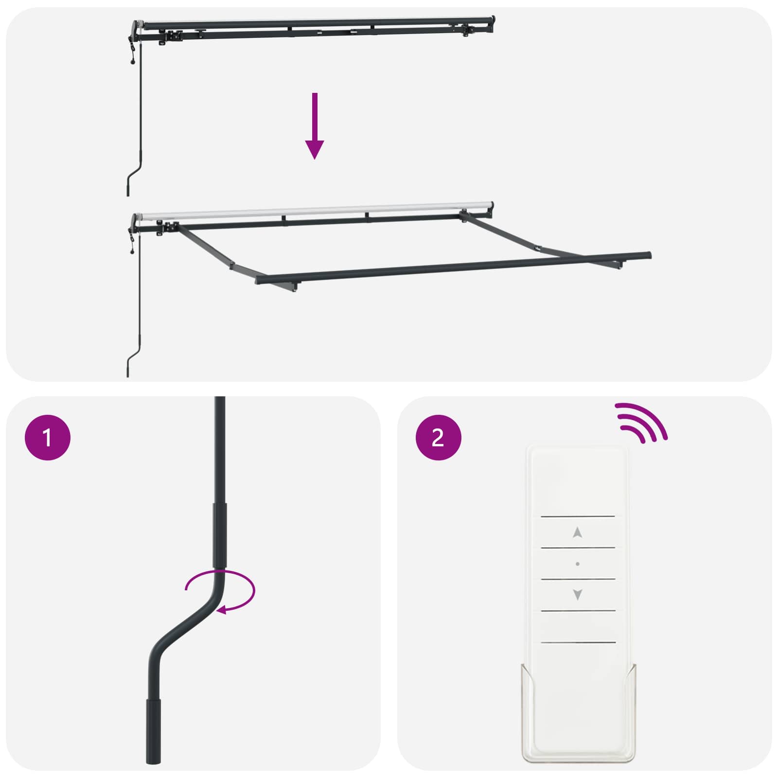 Inklapbaar Zonnescherm Beige 300 x 200 cm Stof image 8