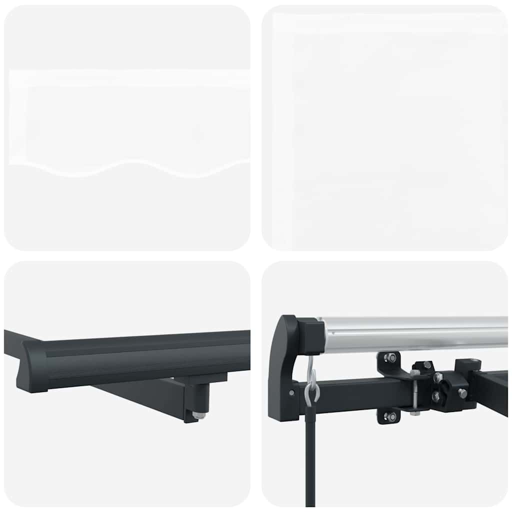 Inklapbaar Zonnescherm Wit 300 x 200 cm Stof image 8