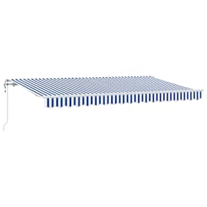 vidaXL Kokkuvolditav varikatus Sinine 350 x 200 cm kangas