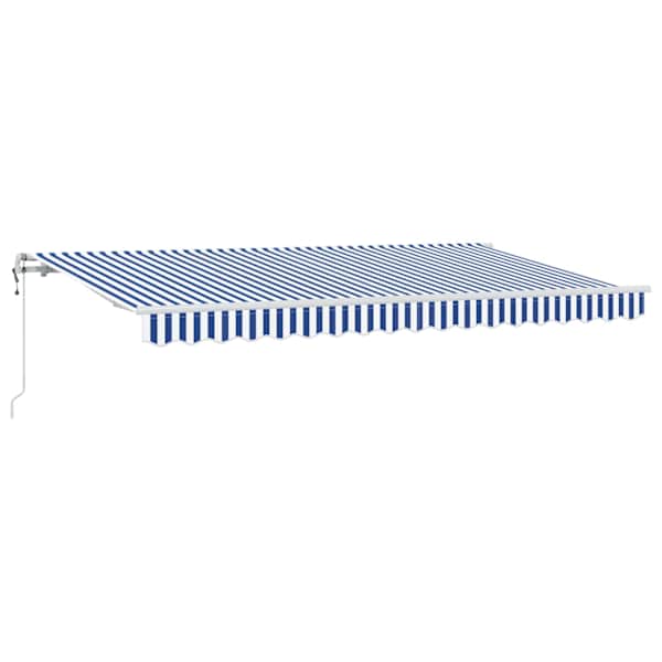 vidaXL Kokkuvolditav varikatus Sinine 350 x 200 cm kangas