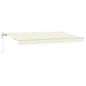 vidaXL Kokkuvolditav varikatus cream 350 x 200 cm kangas