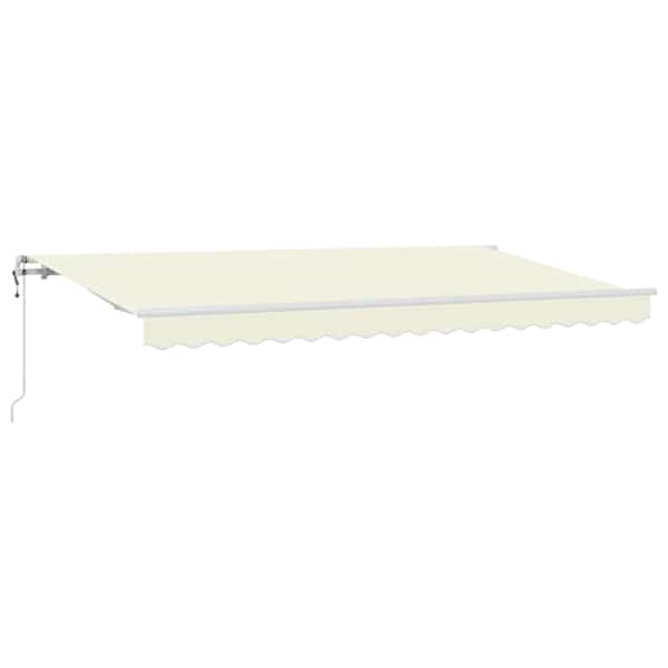 vidaXL Kokkuvolditav varikatus cream 350 x 200 cm kangas