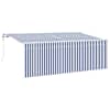 vidaXL Kokkuvolditav varikatus Sinine 350 x 200 cm kangas