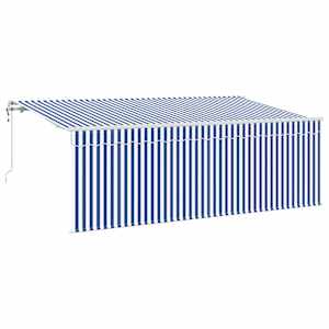 vidaXL Kokkuvolditav varikatus Sinine 350 x 200 cm kangas