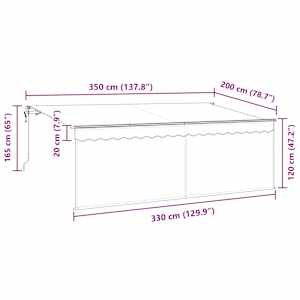 Budsorovatelné zastřešení Modrá a bílá 350 x 200 cm - obrázek 13