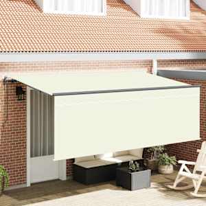 Retraktilna tenda krema 350 x 200 cm Poliester in aluminij