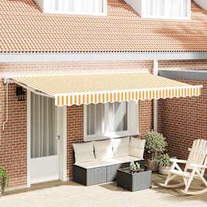 Okvir tende Rumena in Bela 350 x 200 cm Poliester s PU premazom