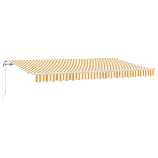 vidaXL Kokkuvolditav varikatus Kollane 350 x 200 cm kangas