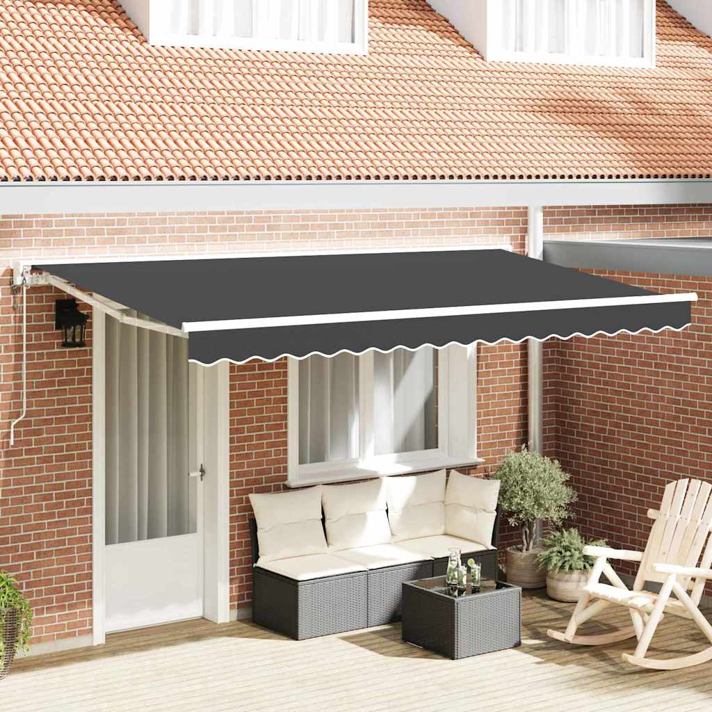 Inklapbaar Zonnescherm Antraciet 350×200 cm