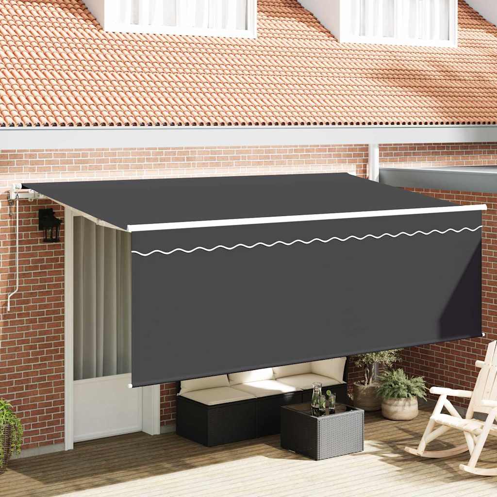 Inklapbaar Zonnescherm Antraciet Large Polyester & Aluminium