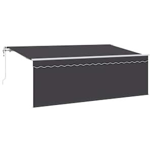 vidaXL Kokkuvolditav varikatus Antratsiit 350 x 200 cm