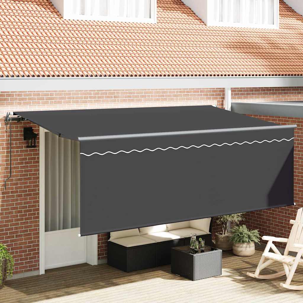 Inklapbaar Zonnescherm Zwart Large Polyester, Aluminium
