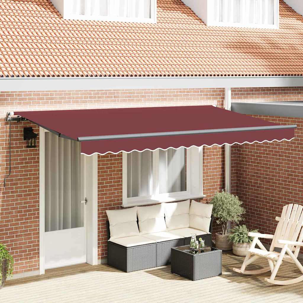 Inklapbaar Zonnescherm Bordeauxrood en Antraciet