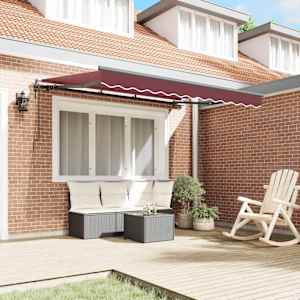 Retraktilna tenda Burgundija 350 x 200 x 165 cm blago - slika 3