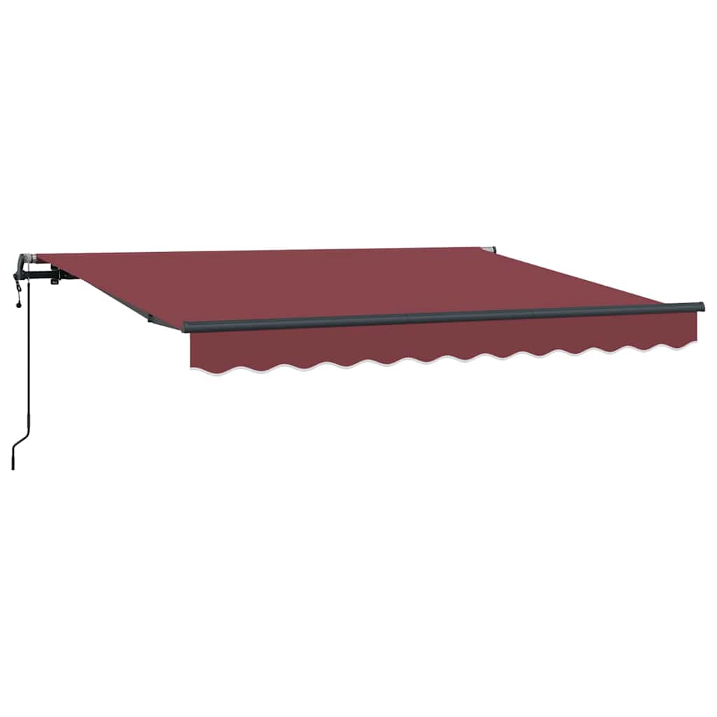 Vetoutuva markiisi Burgundi 350 x 200 cm Polyesteri, Alumiini