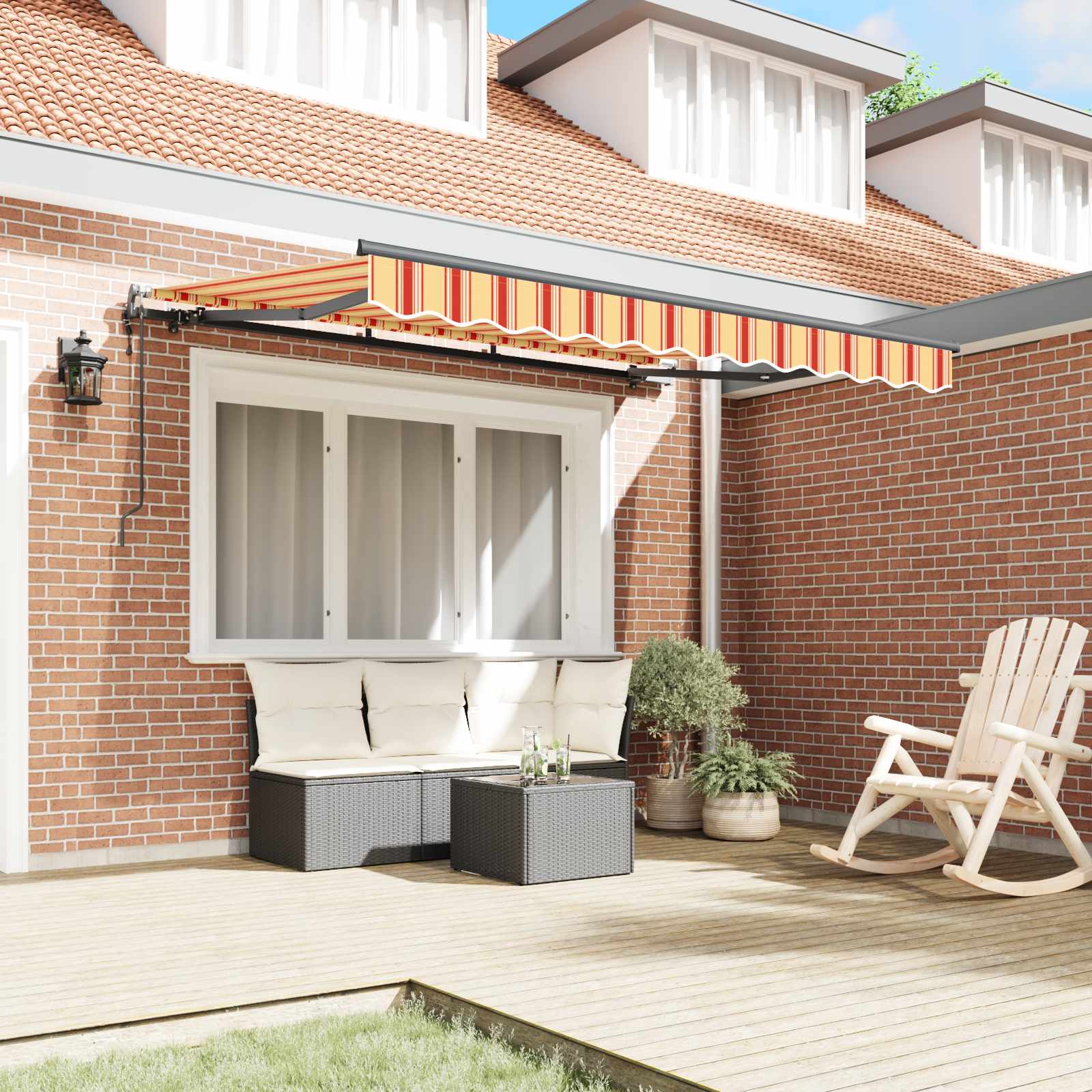 Thumbnail - vidaXL Einziehbare Markise Gelb 350 x 200 cm Stoff