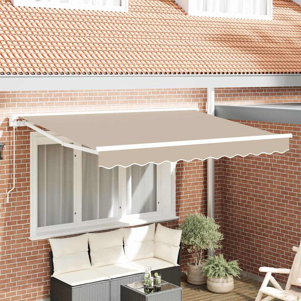 Inklapbaar Zonnescherm Beige 350×200 cm