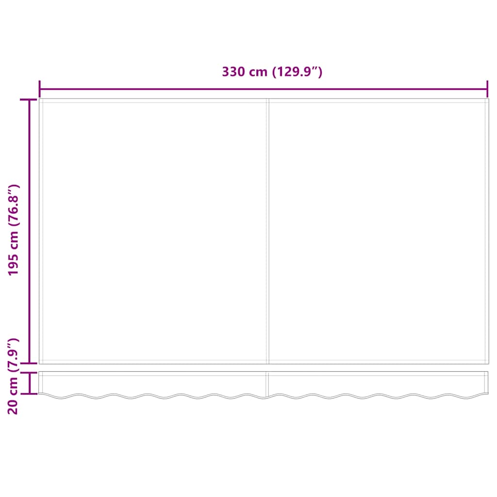 Inklapbaar Zonnescherm Beige 350 x 200 cm Aluminium en Stof image 12