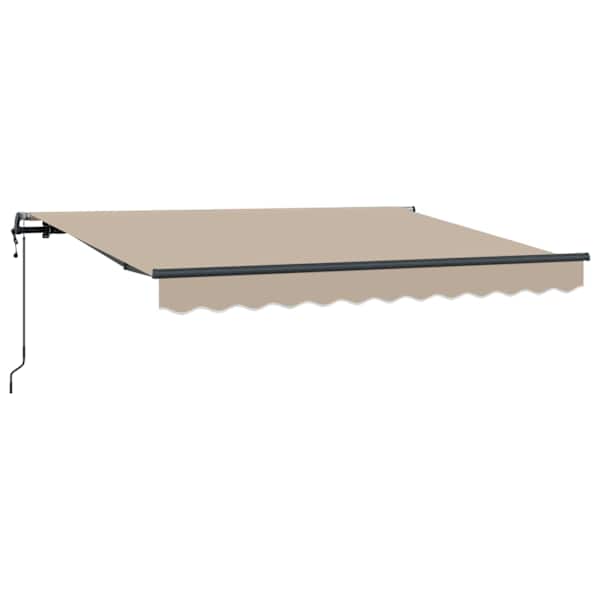 vidaXL Kokkuvolditav varikatus Beež 350 x 200 cm kangas