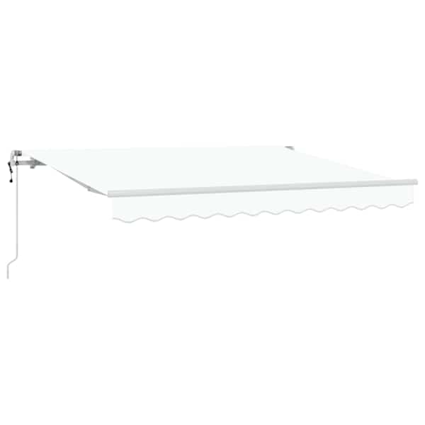 vidaXL Kokkuvolditav varikatus Valge 350 x 200 cm kangas