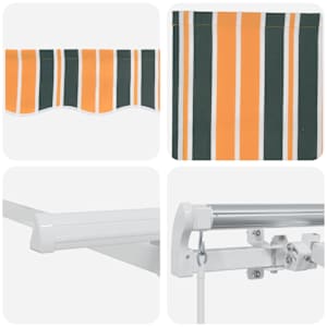 Budsorovatelné zastřešení Zelená 350 x 200 cm textil - obrázek 8