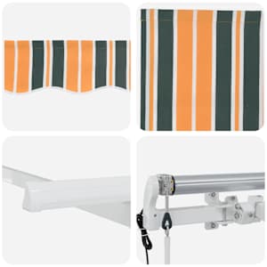 Budsorovatelné zastřešení Zelená 350 x 200 cm textil - obrázek 8
