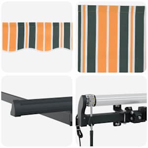 Budsorovatelné zastřešení Zelená 350 x 200 cm textil - obrázek 8