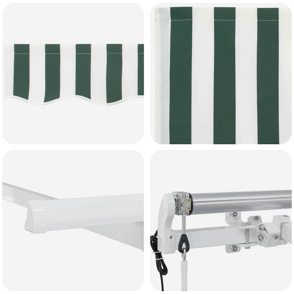 Inklapbaar Zonnescherm Groen 350 x 200 cm Stof image 8