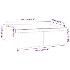 Budsorovatelné zastřešení Modrá a bílá 400 x 200 cm - obrázek 13
