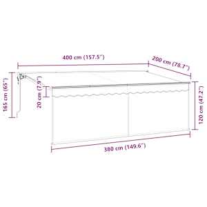 Budsorovatelné zastřešení Krémová 400 x 200 cm - obrázek 14