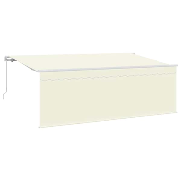 vidaXL Kokkuvolditav varikatus cream 400 x 200 cm