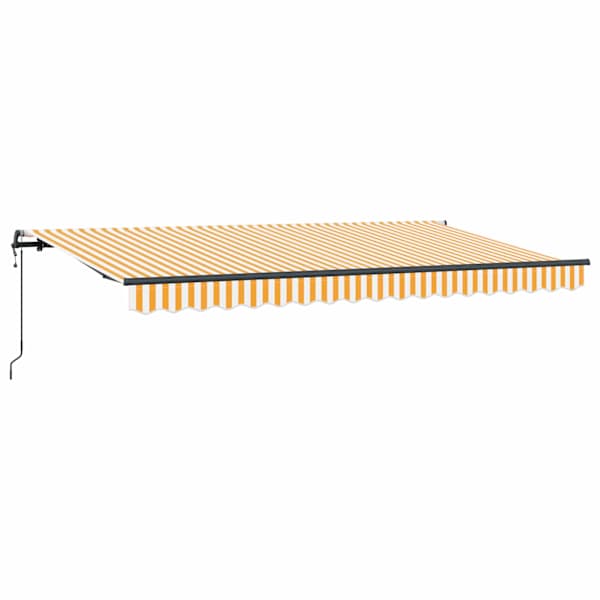 vidaXL Kokkuvolditav varikatus Kollane 400 x 200 cm kangas