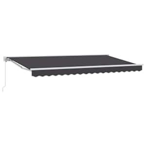 Budsorovatelné zastřešení Antracit 400 x 200 cm Hliník a látka - obrázek 2