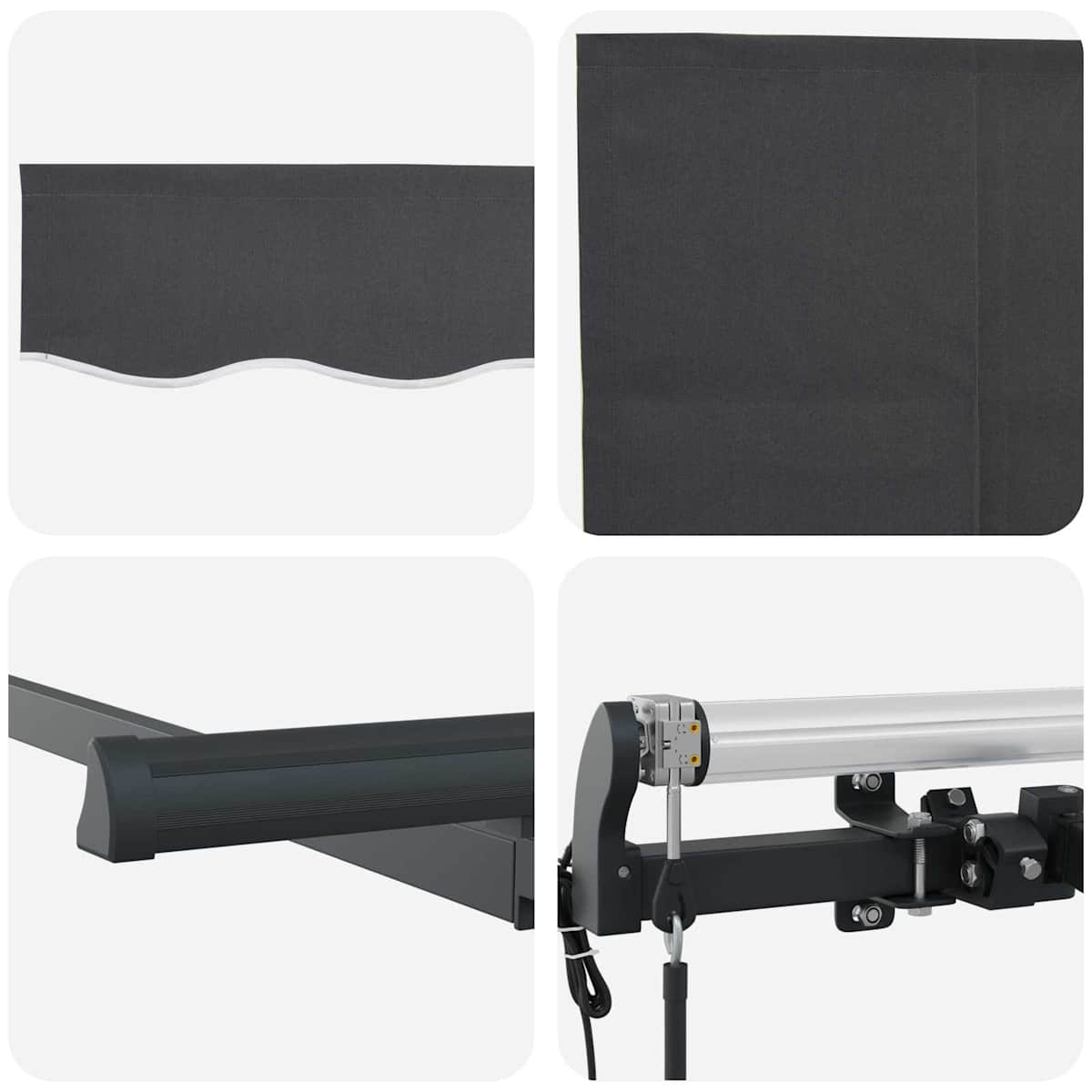 Udtrækkelig markise Antracit 400 x 200 cm - Billede 10