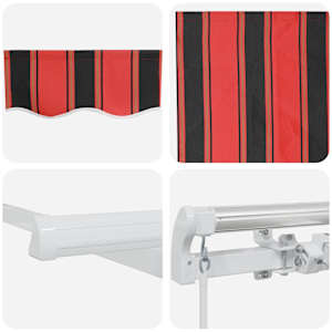 Budsorovatelné zastřešení Oranžová 400 x 200 cm textil - obrázek 8