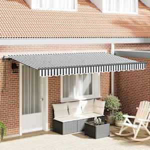Retraktilna tenda Antracit 400 x 200 cm blago