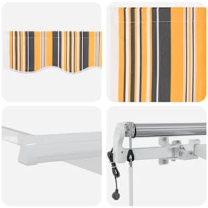 Budsorovatelné zastřešení Žlutá 400 x 200 cm textil - obrázek 8
