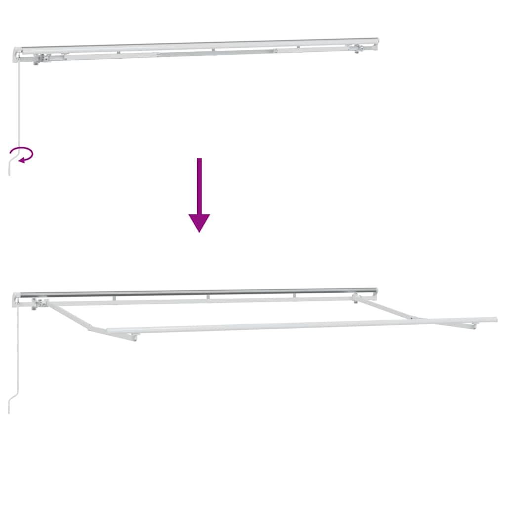 Inklapbaar Zonnescherm Beige 400 x 200 cm Stof image 9