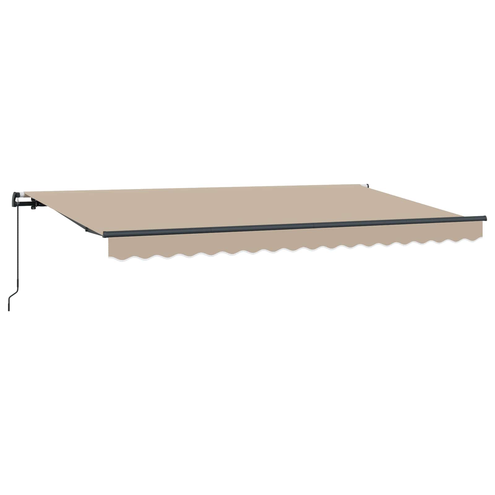 Inklapbaar Zonnescherm Beige 400 x 200 cm Stof image 2
