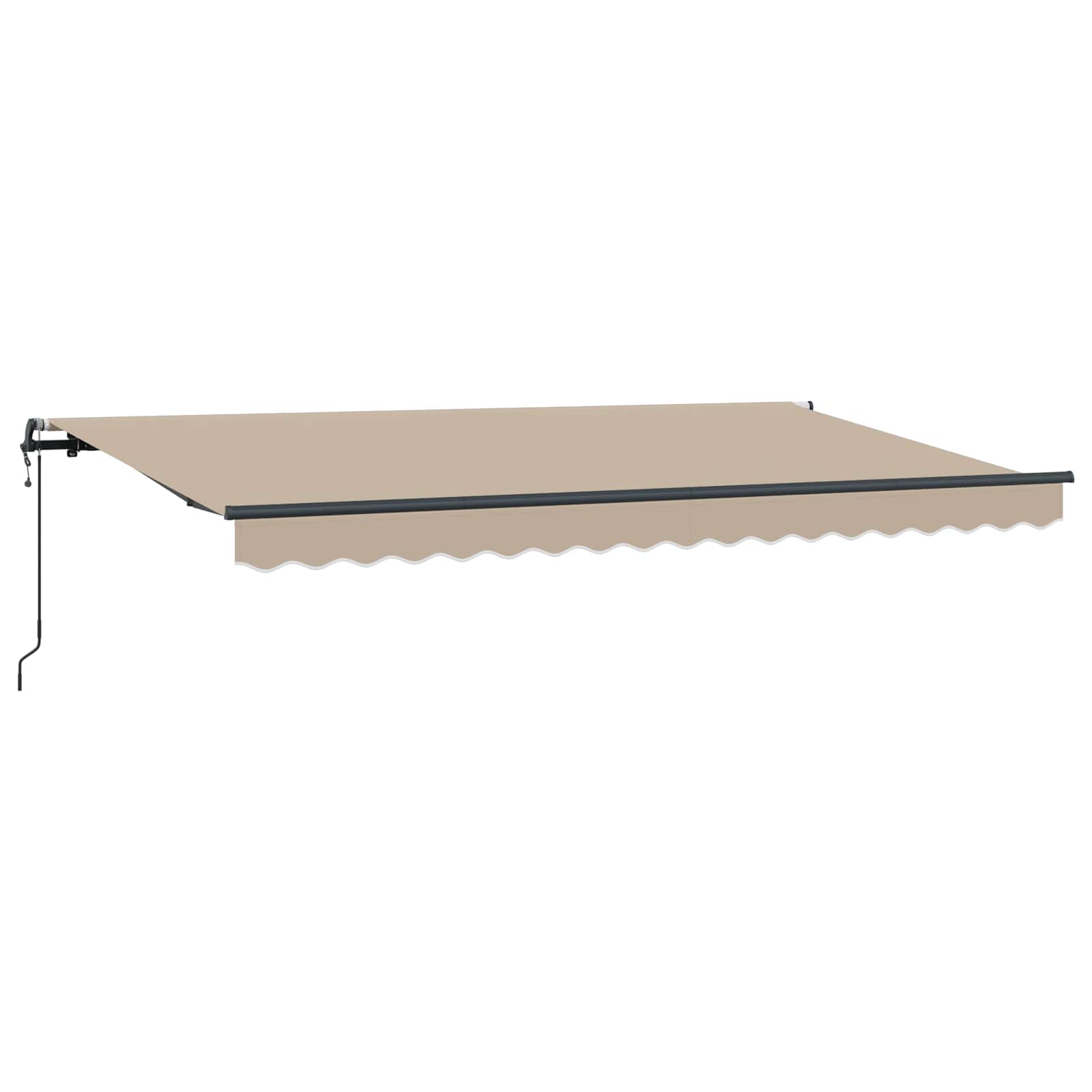 Inklapbaar Zonnescherm Beige 400 x 200 cm Stof image 2