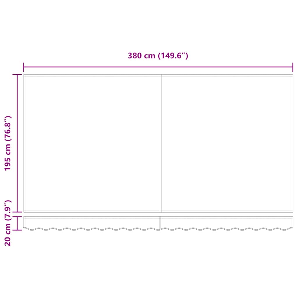 Inklapbaar Zonnescherm Lichtgrijs 400 x 200 cm Stof image 11