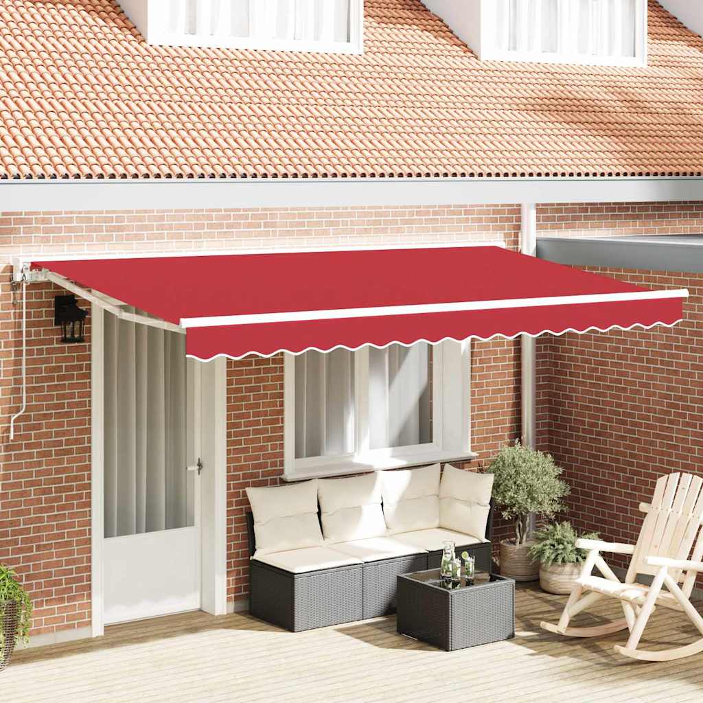 Inklapbaar Zonnescherm Rood 400×200 cm