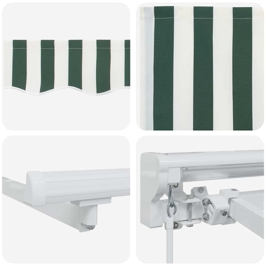 Zijde Frame Groen en Wit 400 x 200 cm Polyester met PU-coating image 8