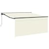 vidaXL Kokkuvolditav varikatus cream 300 x 250 cm