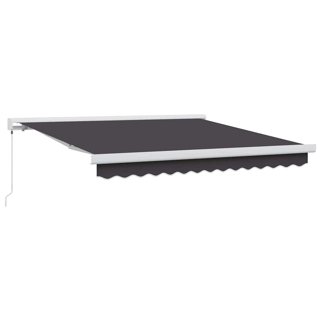 Manuaalinen sisäänvedettävä markiisi antrasiitti 300×250 cm
